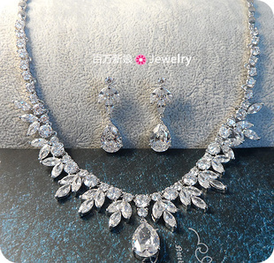 批发采购闪耀新娘锆石套装 婚礼配饰市场的璀璨商机